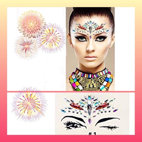 (B) Adhesive Facial Jewels - Picture 3 of 8
